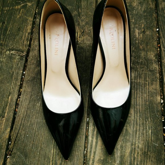 Carlo Pazolini glossy black leather heels ~ size 36-37 ~ excellent condition - Picture 2 of 6